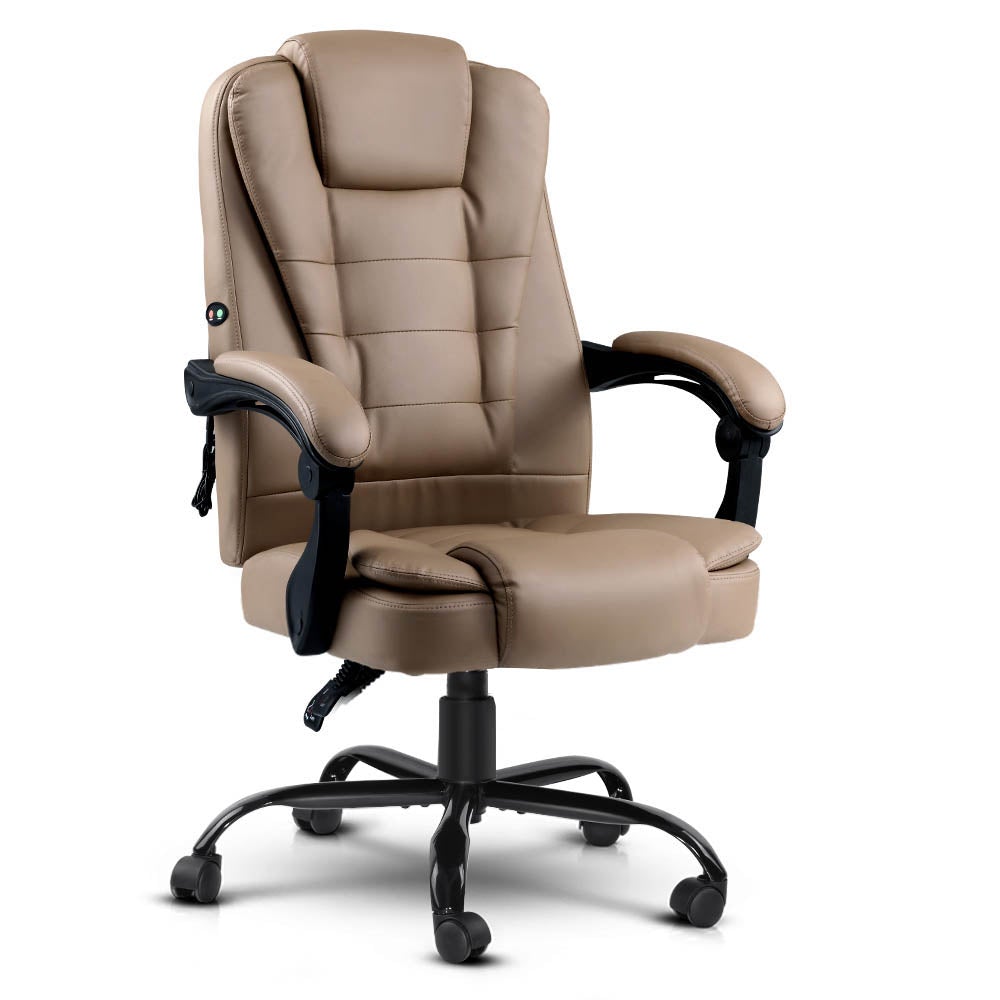 Artiss Massage Office Chair PU Leather Recliner Computer Gaming Chairs - Horizon Bliss