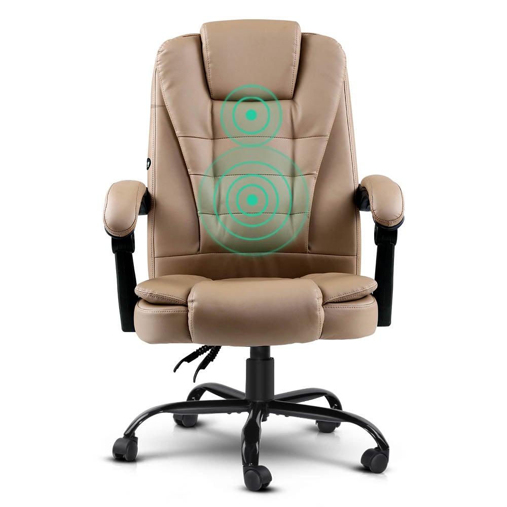 Artiss Massage Office Chair PU Leather Recliner Computer Gaming Chairs - Horizon Bliss