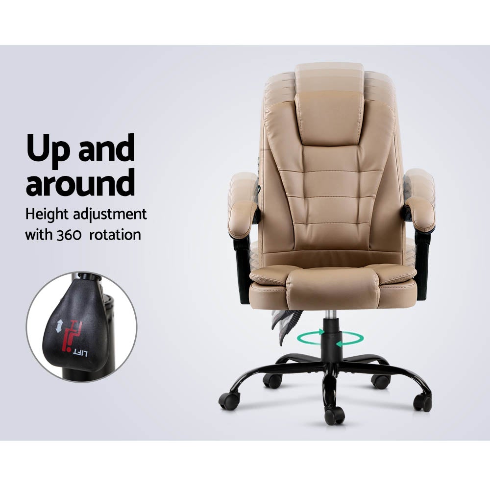 Artiss Massage Office Chair PU Leather Recliner Computer Gaming Chairs - Horizon Bliss