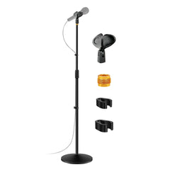 5 Core Mic Stand Round Base  Height Adjustable Universal Microphone