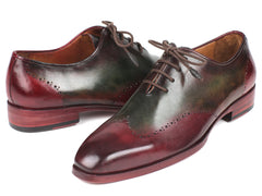 Paul Parkman Bordeaux & Green Wingtip Oxfords (ID#097YL63) - Horizon Bliss