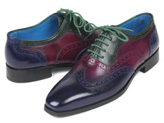 Paul Parkman Men's Multi Color Wingtip Oxfords (ID#PP2284) - Horizon Bliss