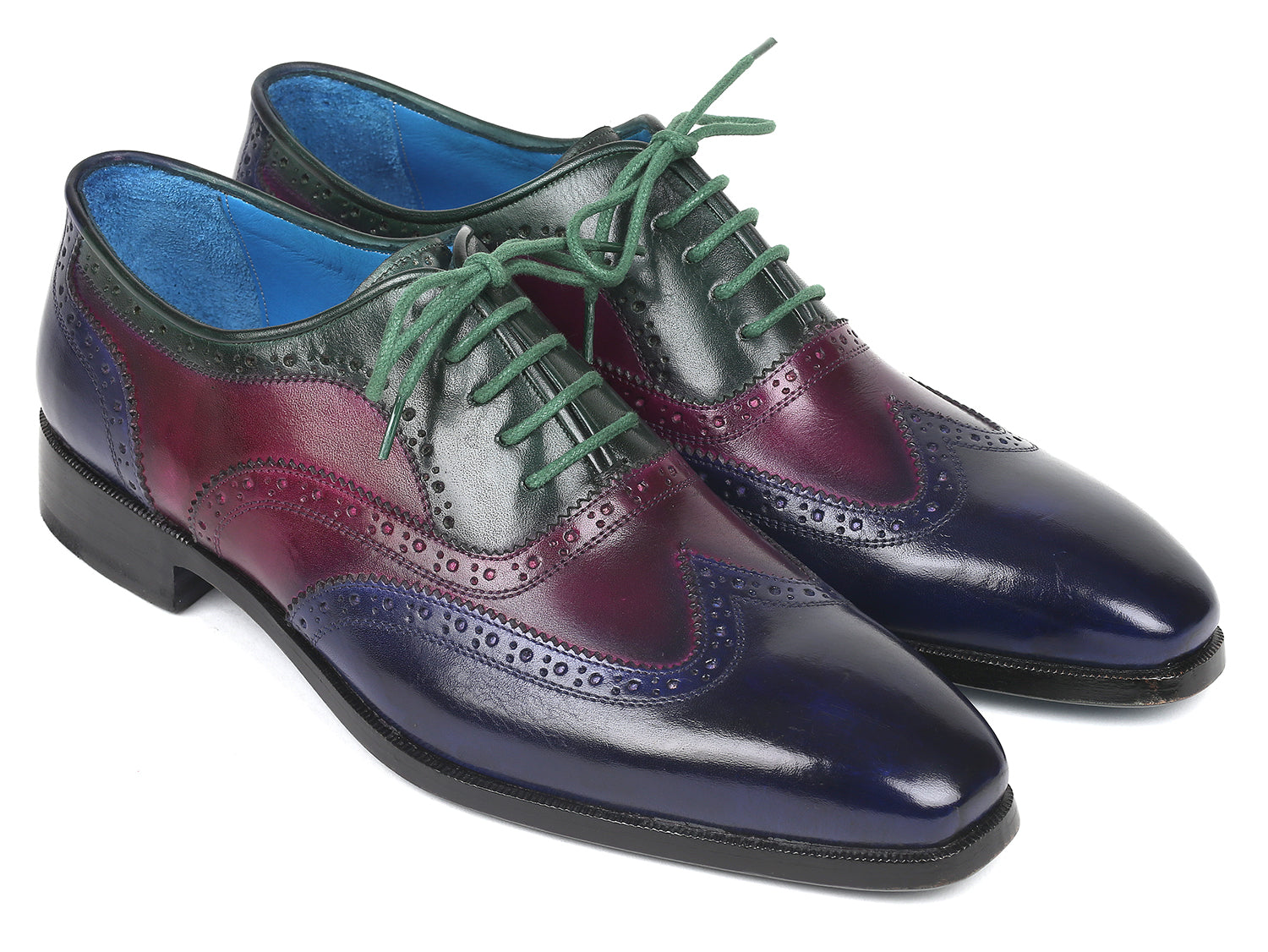 Paul Parkman Men's Multi Color Wingtip Oxfords (ID#PP2284) - Horizon Bliss