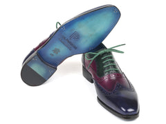 Paul Parkman Men's Multi Color Wingtip Oxfords (ID#PP2284) - Horizon Bliss