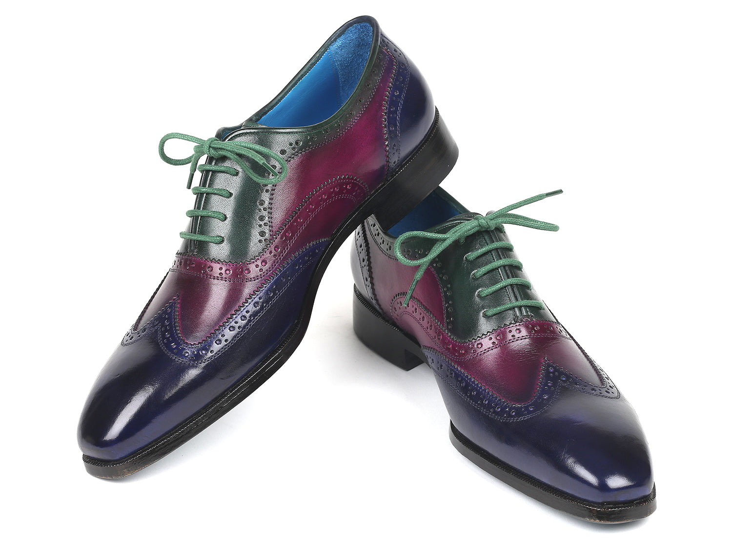 Paul Parkman Men's Multi Color Wingtip Oxfords (ID#PP2284) - Horizon Bliss