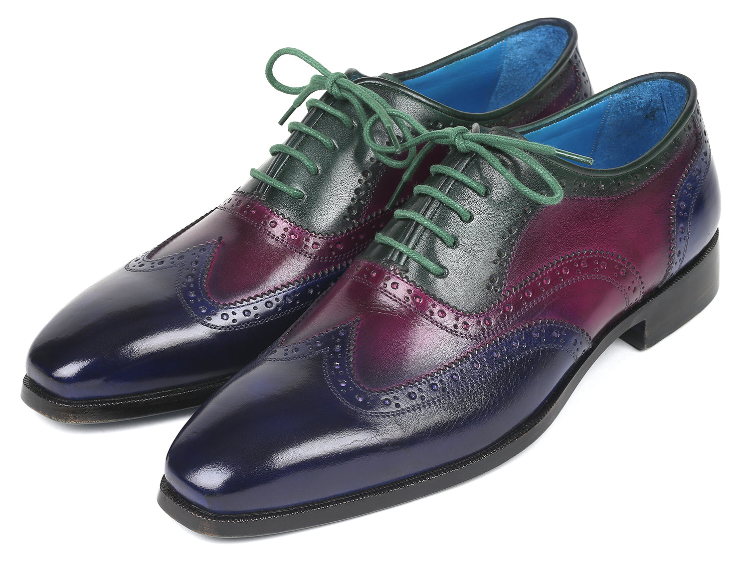 Paul Parkman Men's Multi Color Wingtip Oxfords (ID#PP2284) - Horizon Bliss