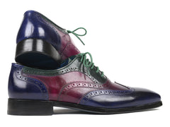 Paul Parkman Men's Multi Color Wingtip Oxfords (ID#PP2284) - Horizon Bliss