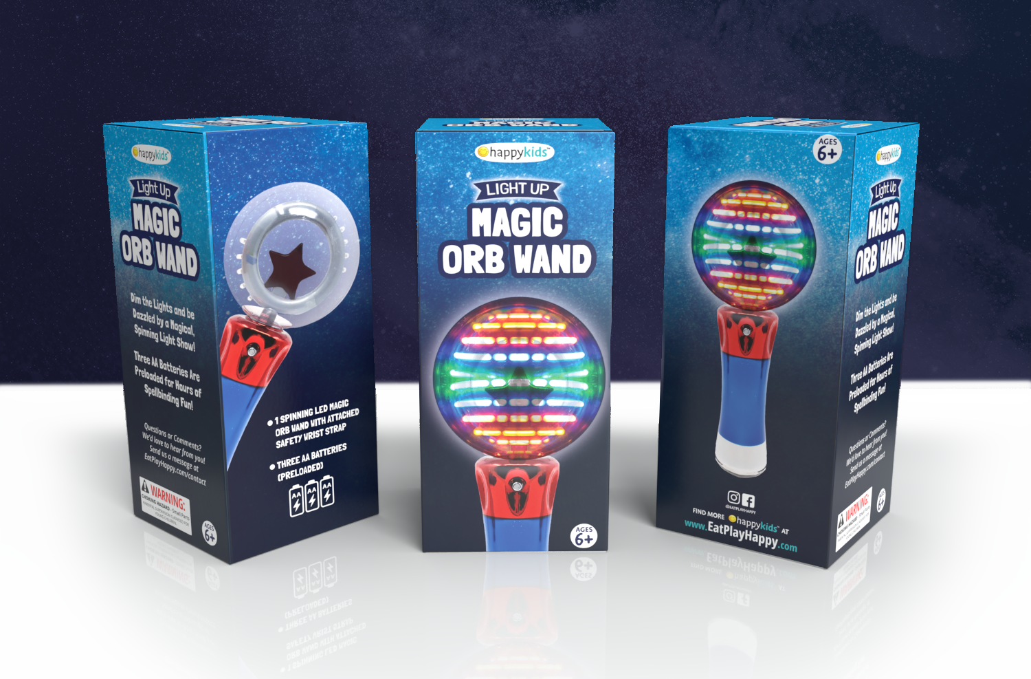 Happy Kids Light Up Magic Orb Wand - Horizon Bliss