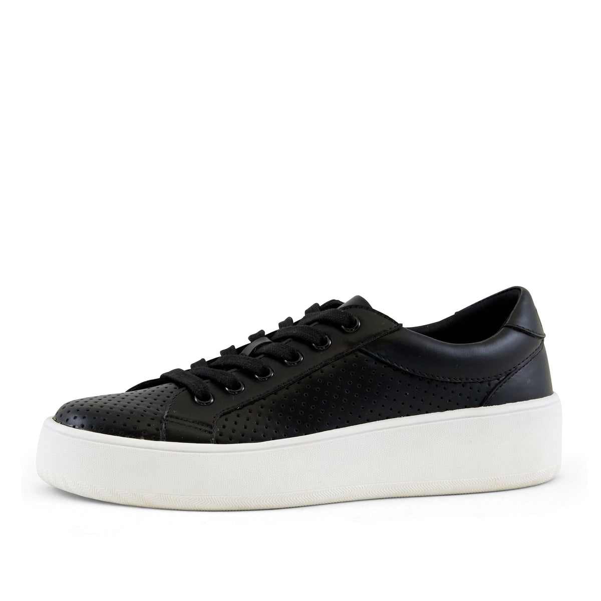 Women's Manila Perf Lace up Sneaker Black