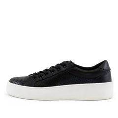 Women's Manila Perf Lace up Sneaker Black