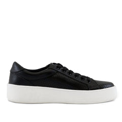 Women's Manila Perf Lace up Sneaker Black