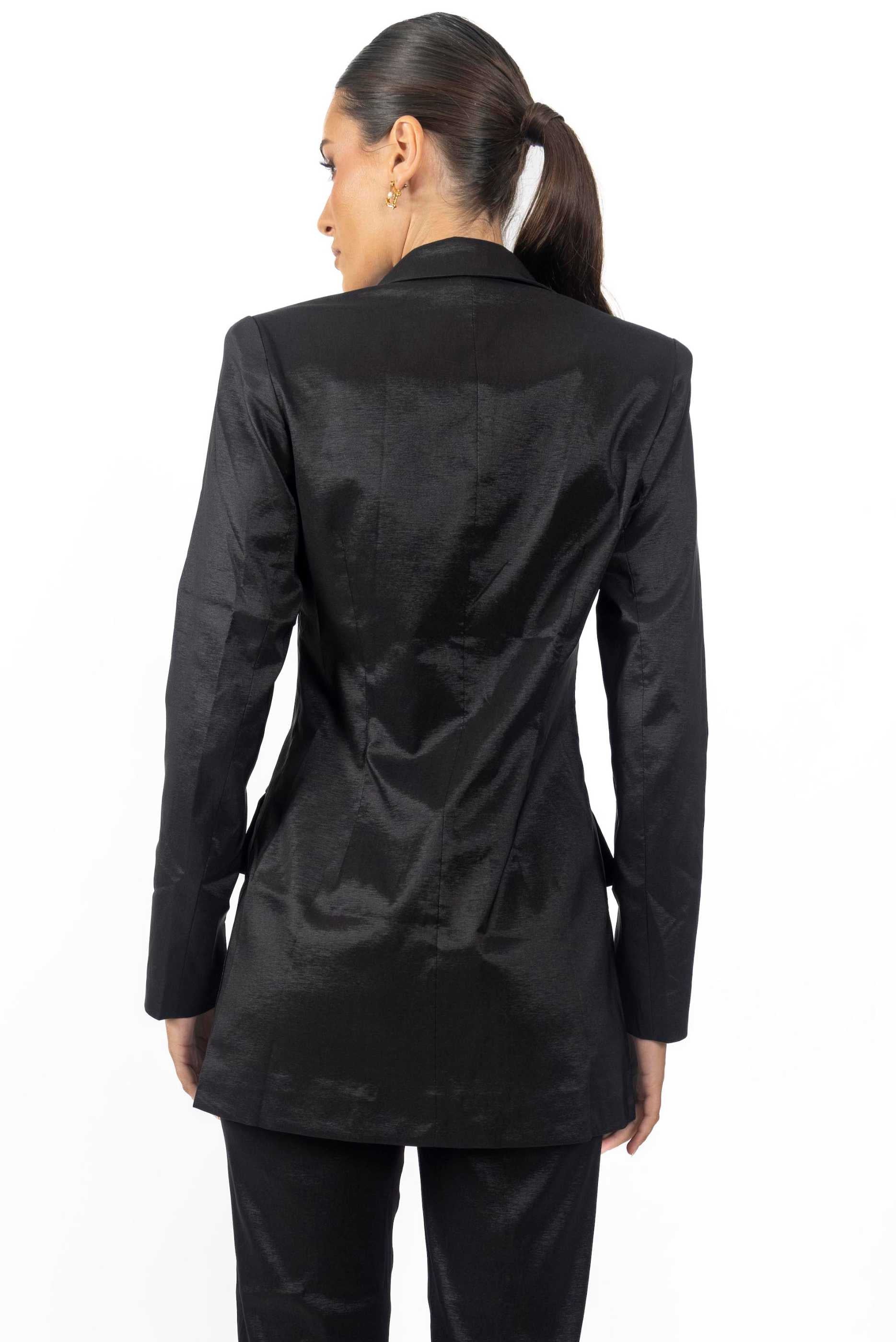 Meghan Cutout Black Women's Blazer - Horizon Bliss