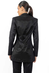 Meghan Cutout Black Women's Blazer - Horizon Bliss