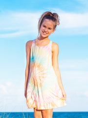 Nikita Tie Dye Rainbow Swim Cover Up Dress | Limeapple