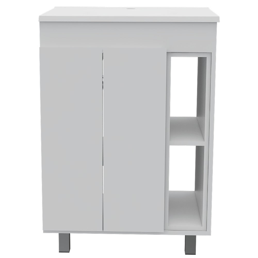 Vanity Akron, Double Door Cabinet, White Finish - Horizon Bliss