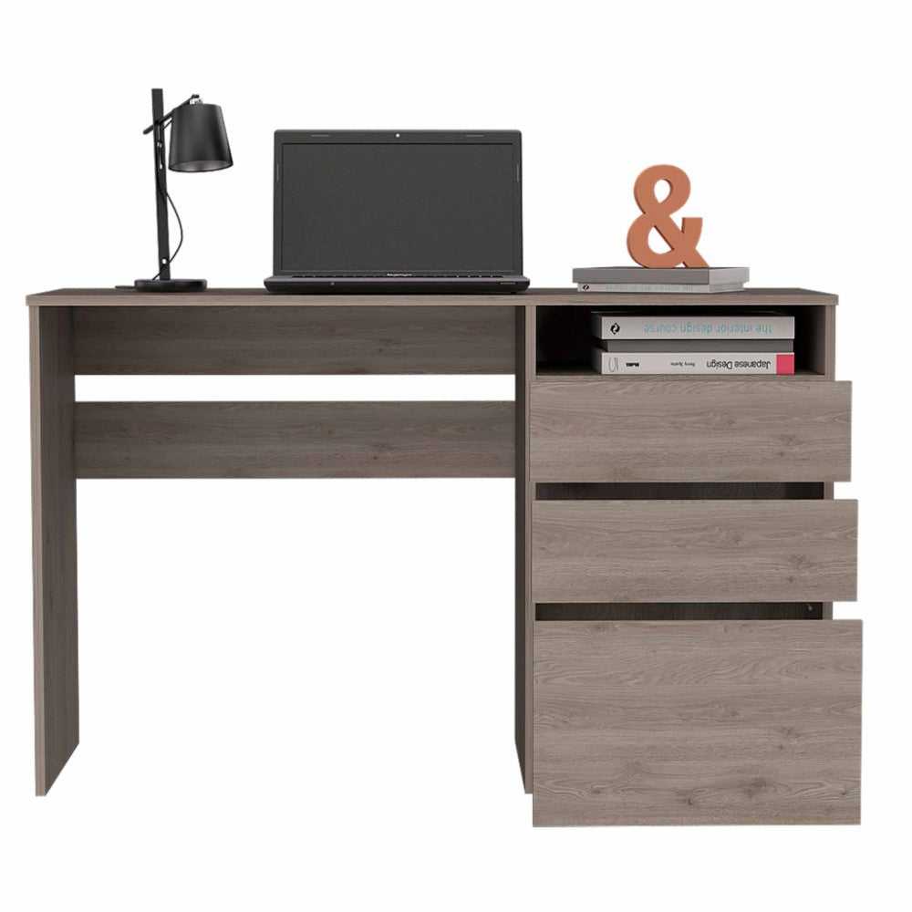 Computer Desk San Diego, One Shelf, Light Gray Finish - Horizon Bliss