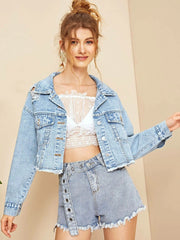 Women Fashion Denim Jacket Short Coat - Horizon Bliss