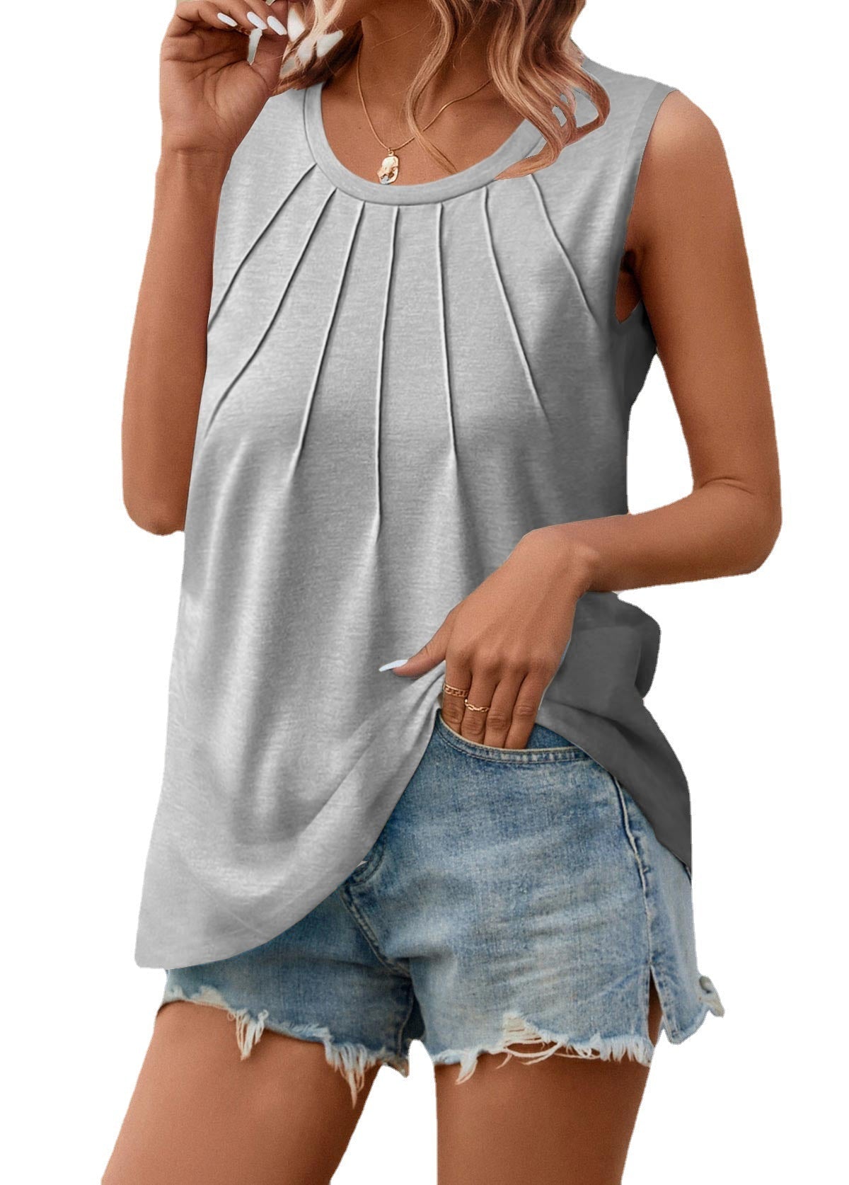 Sleeveless tank top casual - Horizon Bliss