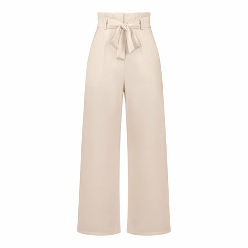 Women's Casual Wide-Leg Trousers with Belt - Horizon Bliss