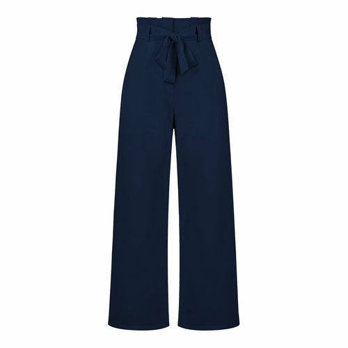 Women's Casual Wide-Leg Trousers with Belt - Horizon Bliss