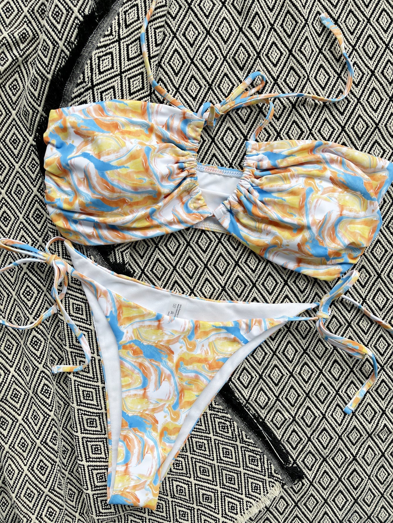 Hollow Printed Women Bikini - Horizon Bliss