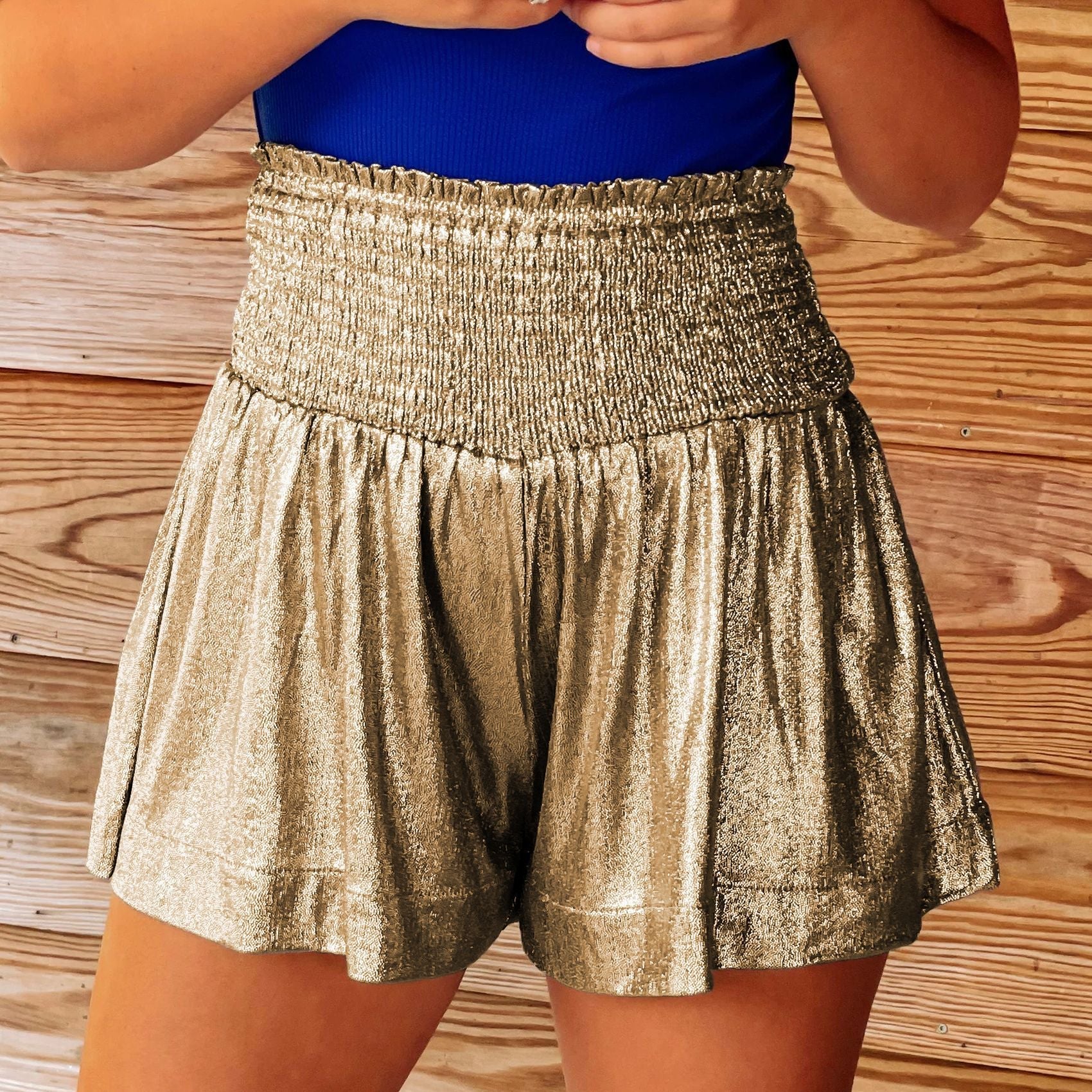 Loose-Fit Casual Shorts with Elastic Waist - Horizon Bliss