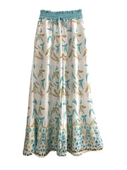 Printed Elastic Waist Wide-Leg Pants - Horizon Bliss