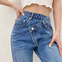 Jeans For Girls Baggy Jeans Woman High Waist Streetwear Denim Trousers - Horizon Bliss