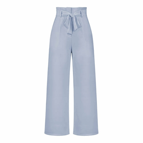 Women's Casual Wide-Leg Trousers with Belt - Horizon Bliss