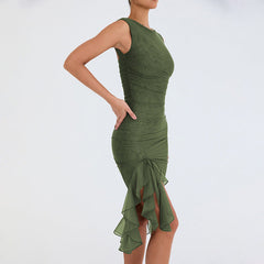 Sleeveless Sexy Sheath Pleated Dress - Horizon Bliss