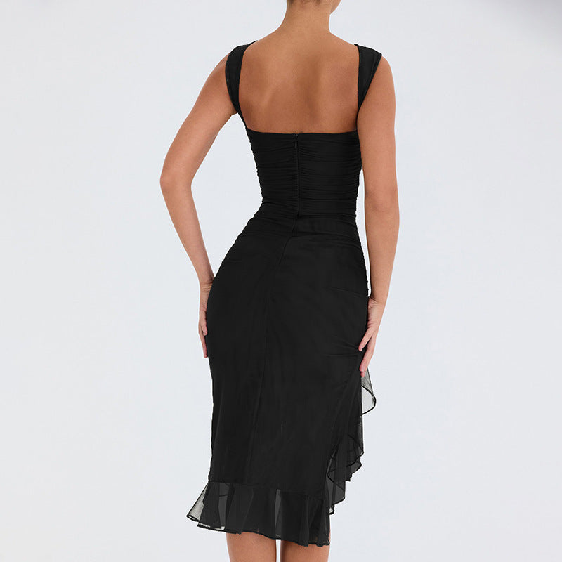 Sleeveless Sexy Sheath Pleated Dress - Horizon Bliss