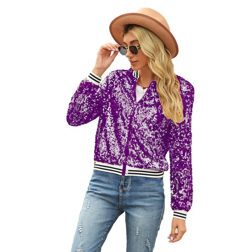 Sequin Long Sleeve Women's Jacket - Horizon Bliss