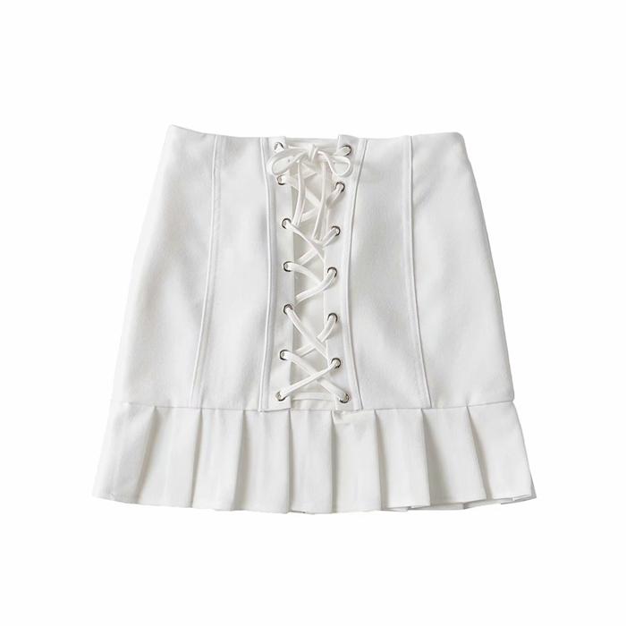 High Waist Lace-up Short Mini Skirt - Horizon Bliss