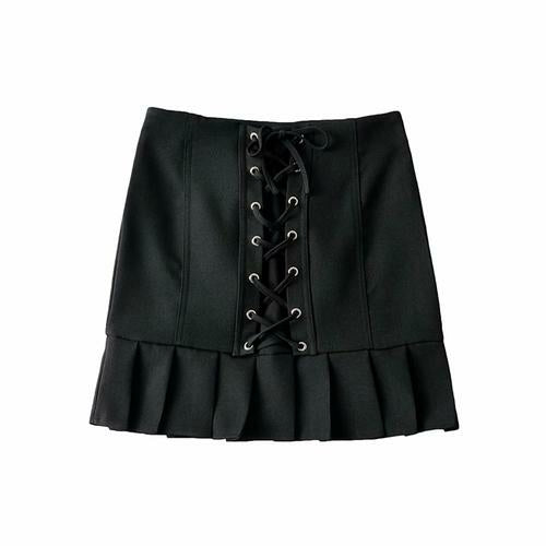 High Waist Lace-up Short Mini Skirt - Horizon Bliss