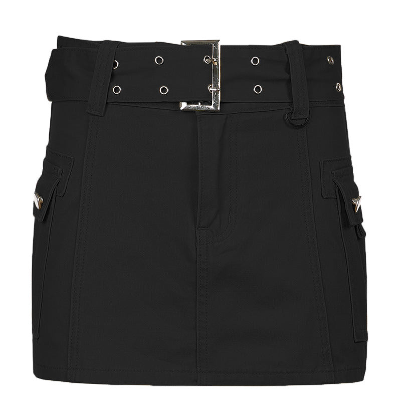 Aesthetics Basic Belted Low Waist Micro Skirt - Horizon Bliss