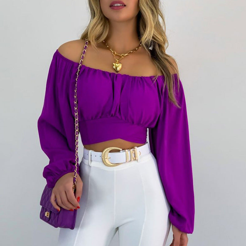 Lantern Sleeve Sexy Lace-up Sleeve Shirt - Horizon Bliss