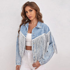 Fringed Jackets Long Sleeves Coat Loose Outerwear - Horizon Bliss