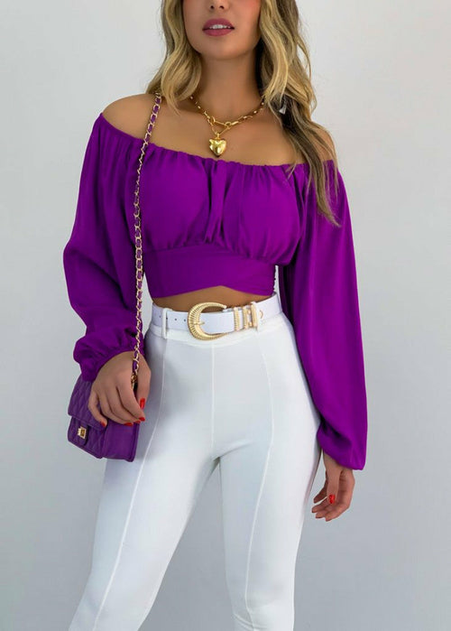 Lantern Sleeve Sexy Lace-up Sleeve Shirt - Horizon Bliss