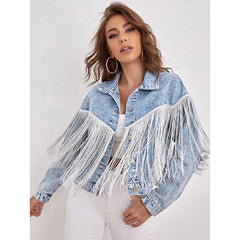 Fringed Jackets Long Sleeves Coat Loose Outerwear - Horizon Bliss