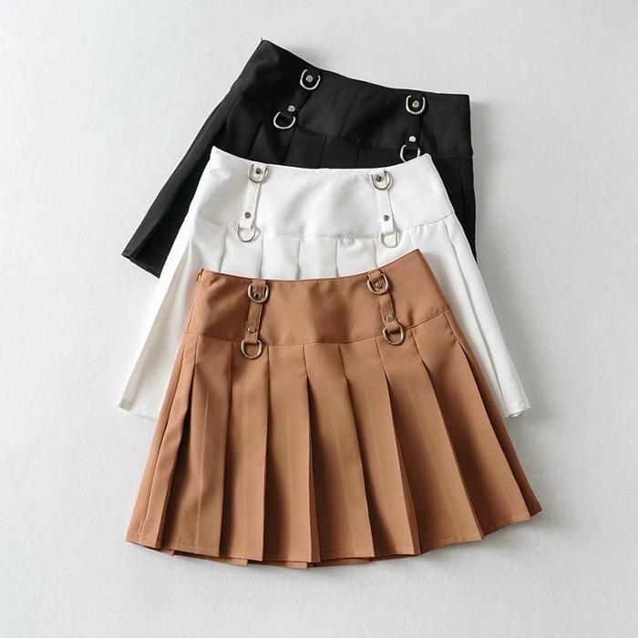 Fashion Women High Waist Pleated Skirt - Horizon Bliss