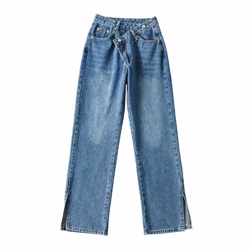 Jeans For Girls Baggy Jeans Woman High Waist Streetwear Denim Trousers - Horizon Bliss