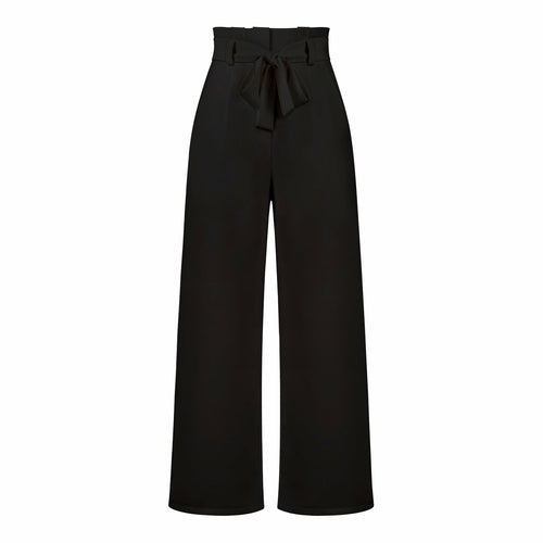 Women's Casual Wide-Leg Trousers with Belt - Horizon Bliss