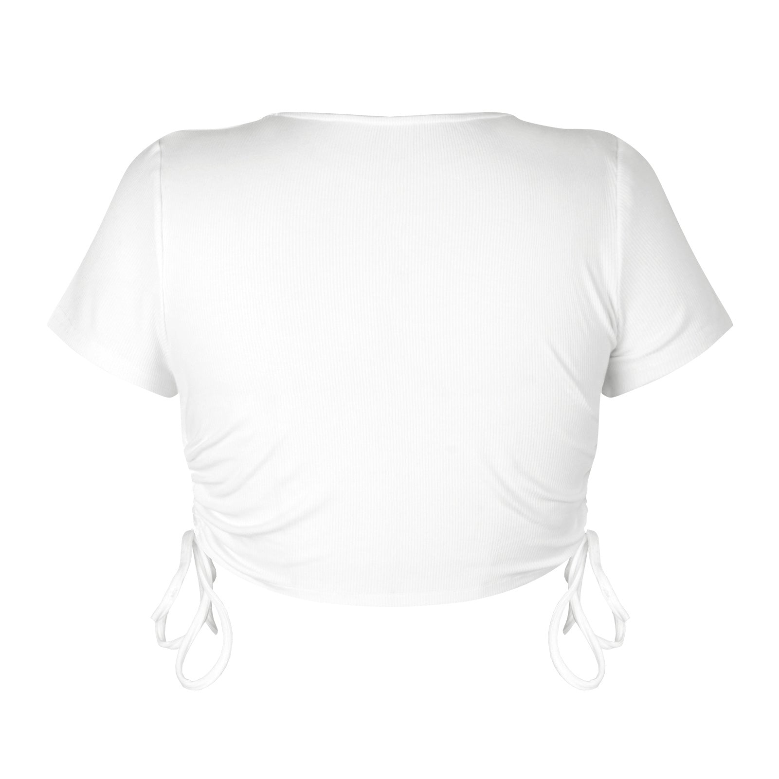 Sexy Crop Top with Drawstring Tie - Horizon Bliss