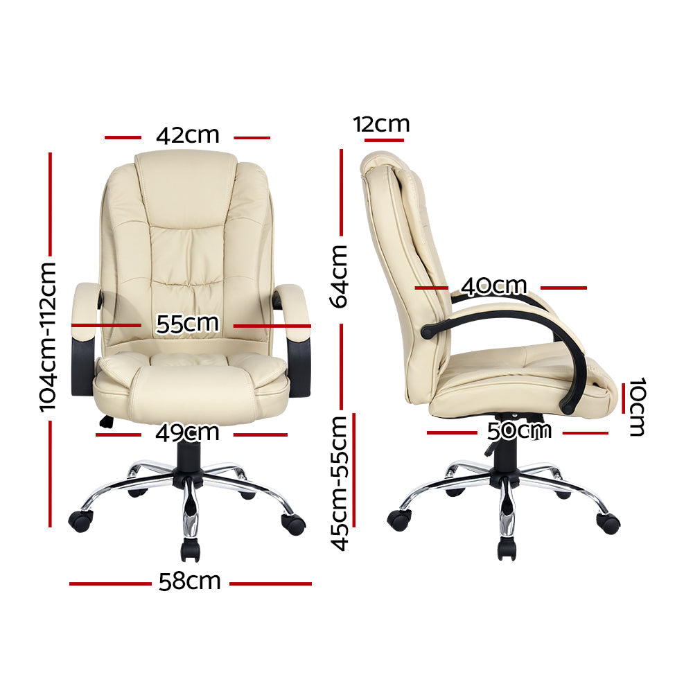 Artiss Office Chair Gaming Computer Chairs Executive PU Leather Seat - Horizon Bliss