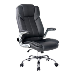 PU Leather Executive Office Desk Chair - Black - Horizon Bliss