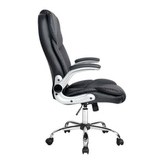 PU Leather Executive Office Desk Chair - Black - Horizon Bliss