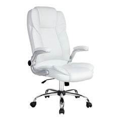 PU Leather Executive Office Desk Chair - White - Horizon Bliss