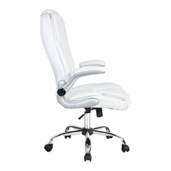 PU Leather Executive Office Desk Chair - White - Horizon Bliss