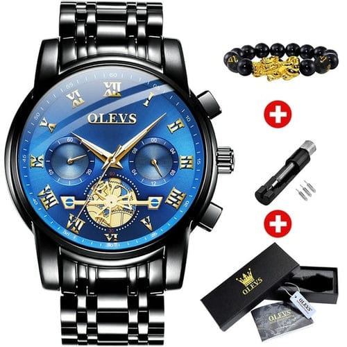 Olevs Top Brand Men's Watches Classic Roman Scale Dial Luxury Wrist - Horizon Bliss