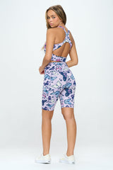 2 Piece Butterfly print activewear set